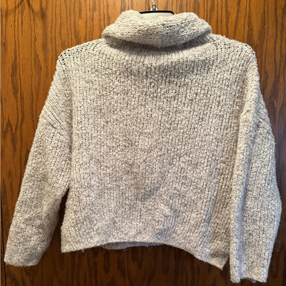 Cozy Gray Cowl Neck Sweater